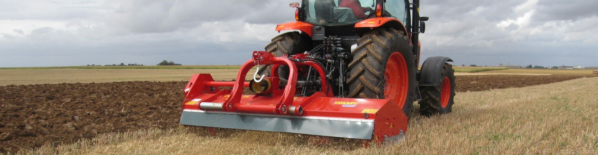 Mulcher und Traktor